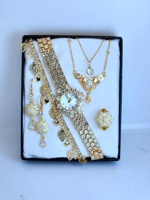 Orginal china imported diomond cut stone work goree Payel Double necklace Ear ring Finger ring