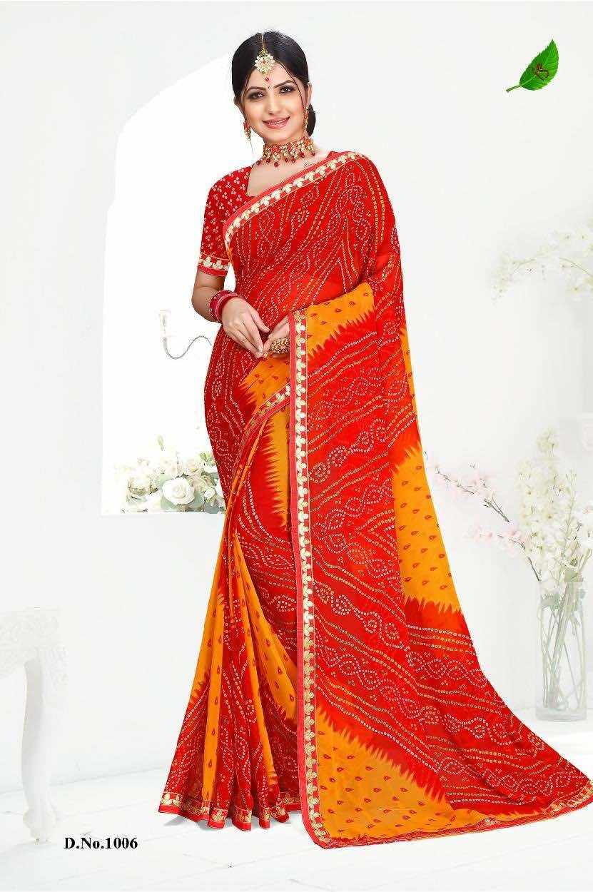 indian soft Chunri silk Saree