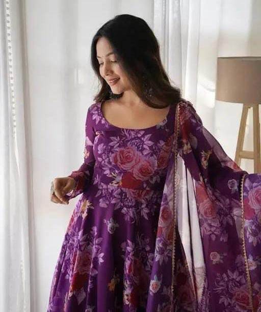 গোলাপ গ্রাউন রেডিমেড থ্রী-পিস