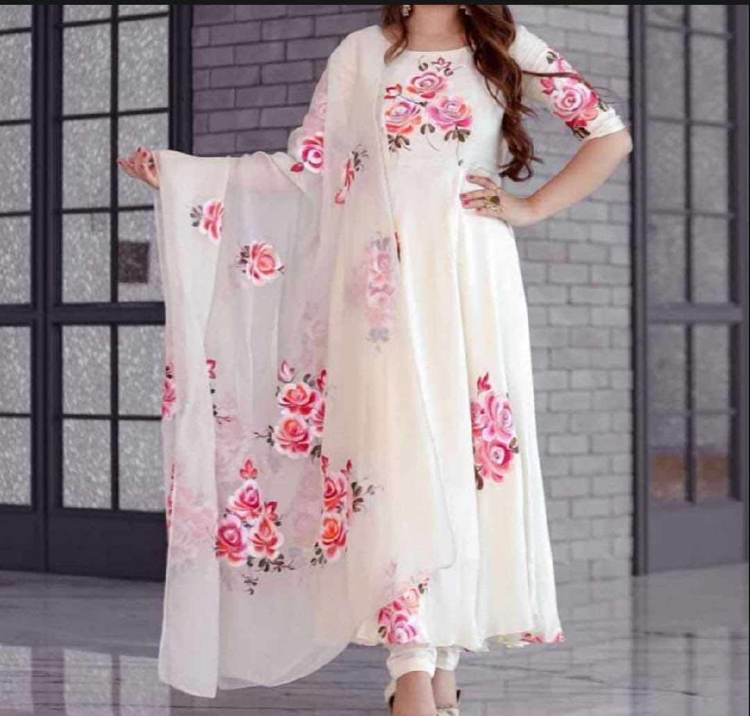 গোলাপ গ্রাউন রেডিমেড থ্রী-পিস