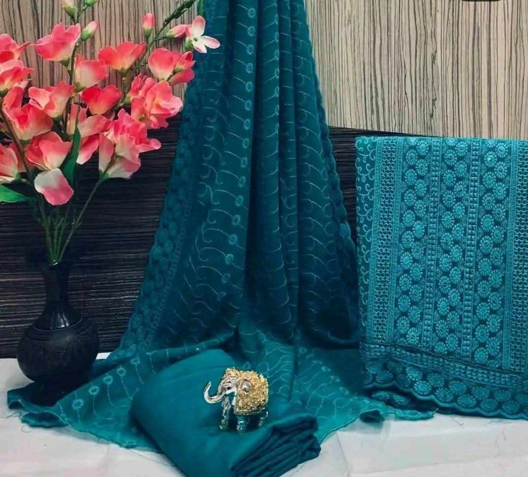 ইন্ডিয়ান লাখনৌ জর্জেট ফর পিস 🥰