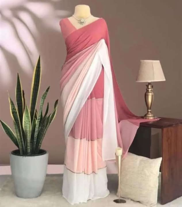 Pure jorjet with les work saree